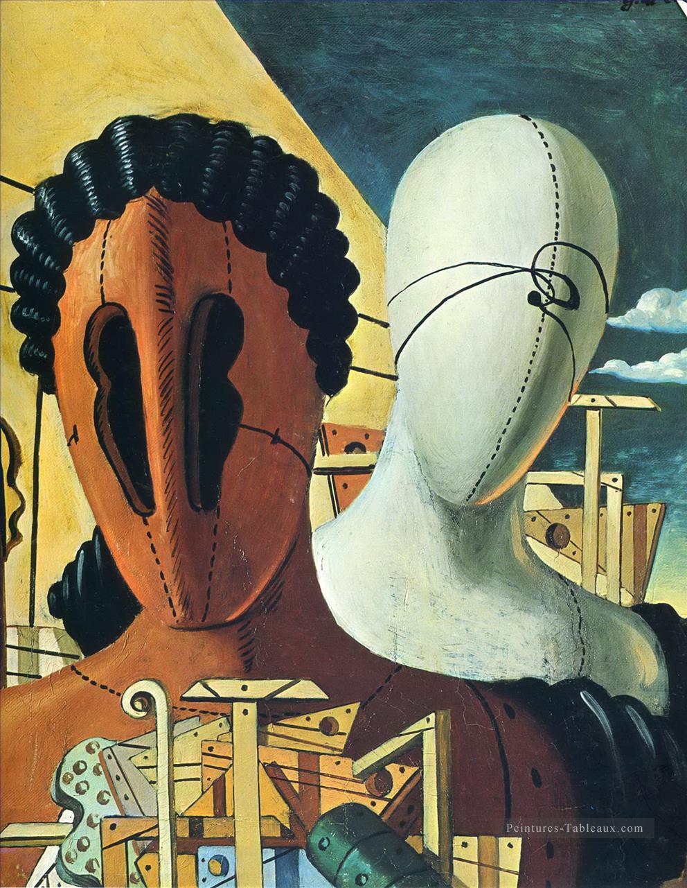 les deux masques 1926 Giorgio de Chirico surréalisme Peintures à l'huile